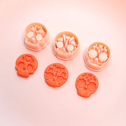 Sugar Skull Clay Cutter | Dia de Muertos Polymer Clay Tool