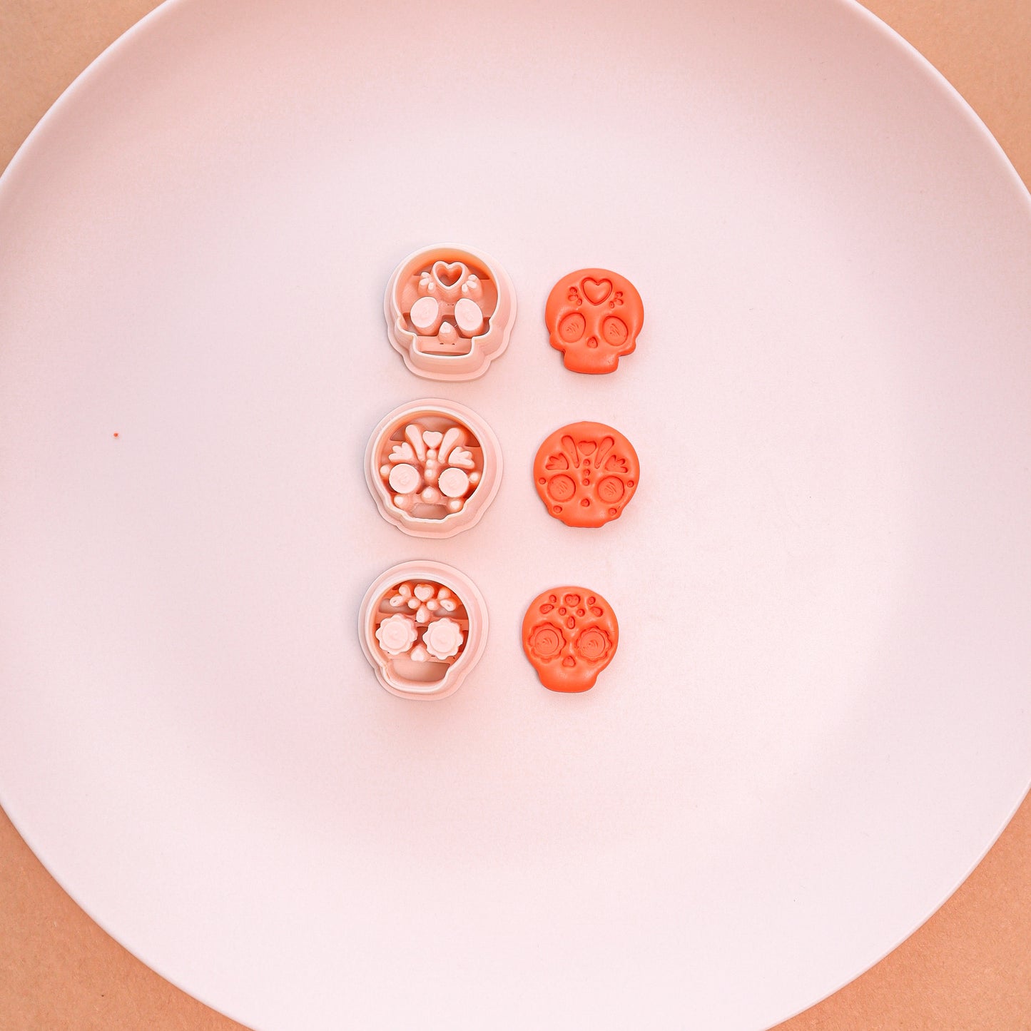 Sugar Skull Clay Cutter | Dia de Muertos Polymer Clay Tool