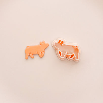 Lamb, Pig, Heifer, Steer Polymer Clay Cutters