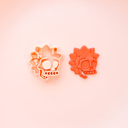 Bart and lisa simpson skull polymer clay cutter