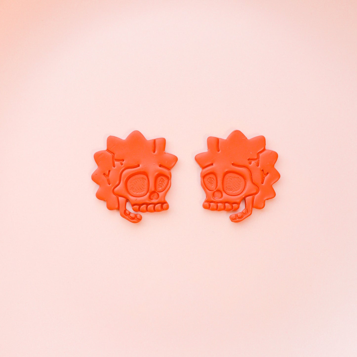 Bart and lisa simpson skull polymer clay cutter