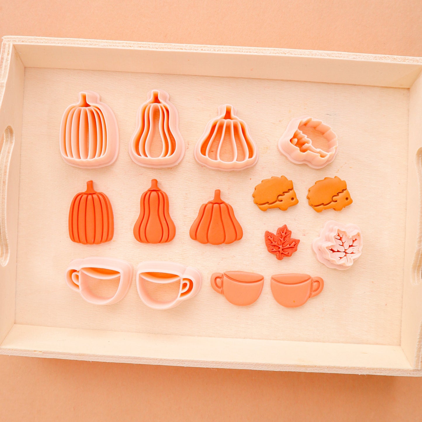 Fall polymer clay cutter, autumn polymer clay cutter pack, halloween polymer clay cutter