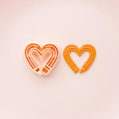 Heart, Pencil, Book clay cutter, school pack clay cutter