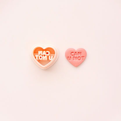Anti Valentine's Day Clay Cutters, Candy Heart Cutter