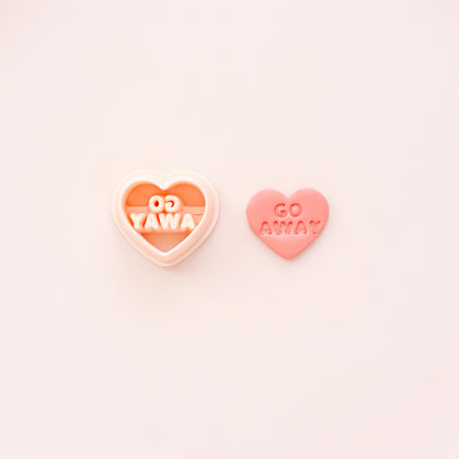 Anti Valentine's Day Clay Cutters, Candy Heart Cutter