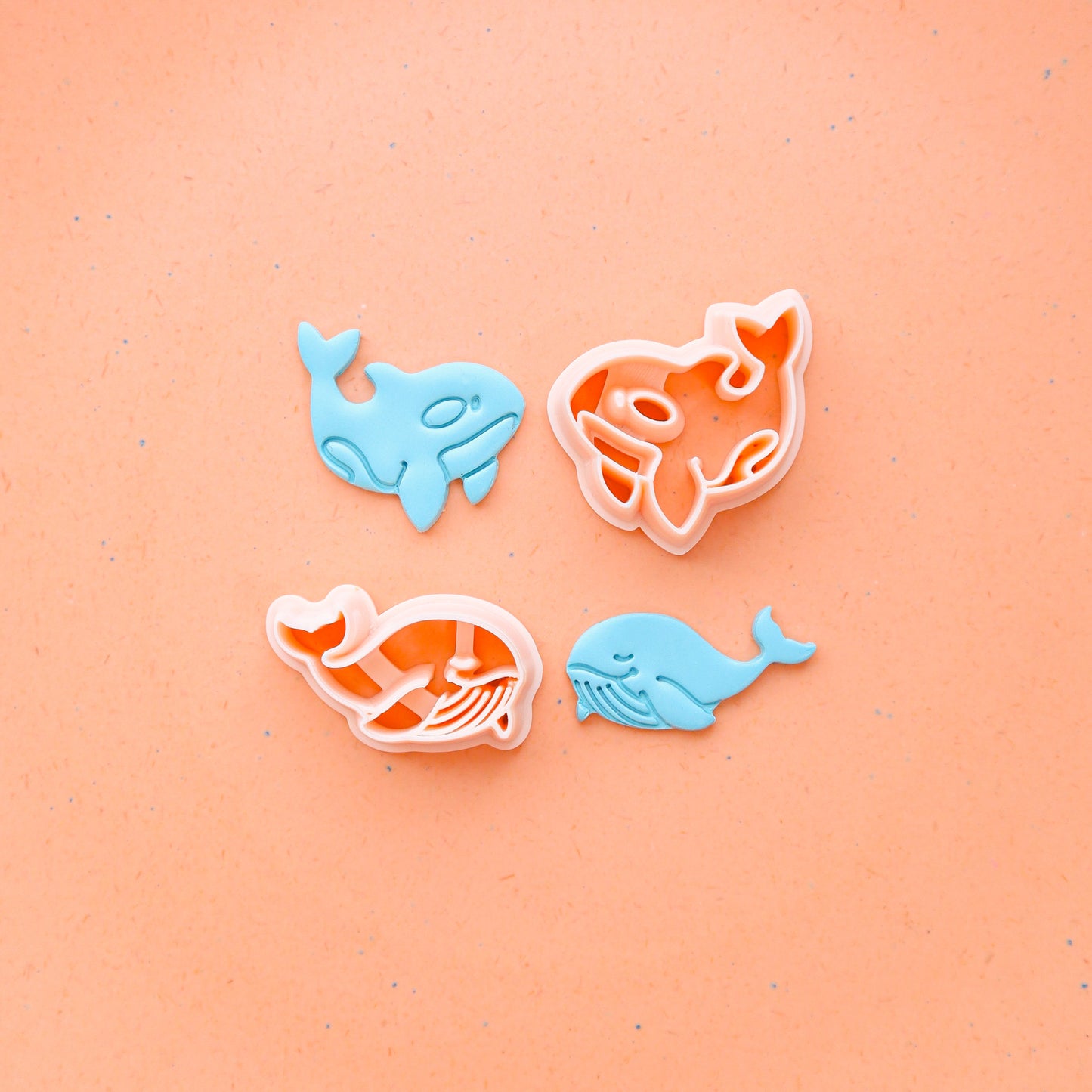 Sea Animal Clay Cutter Set: Whale, Turtle, Fish
