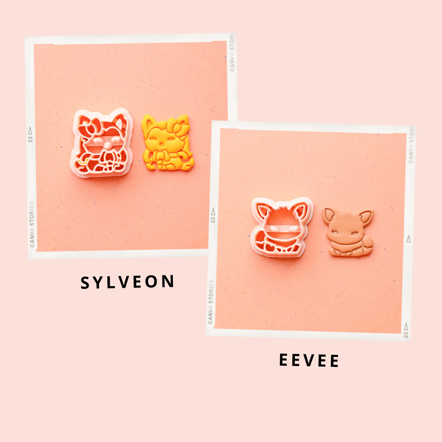 Eeveelutions Polymer Clay Cutters