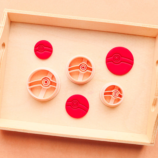 Pokeball polymer clay cutter