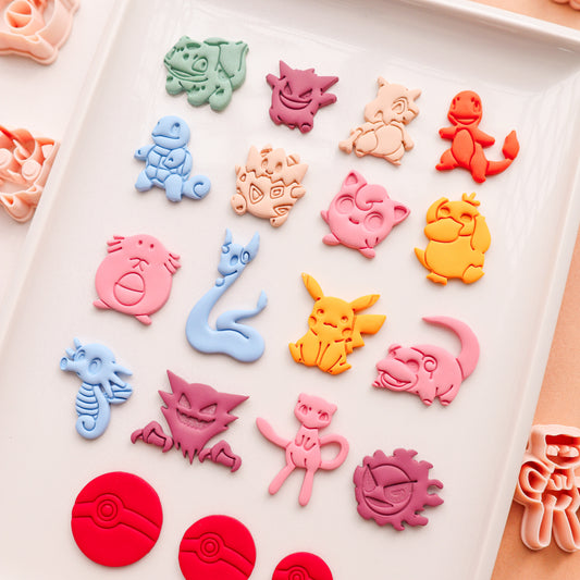 Pokemon polymer clay cutters