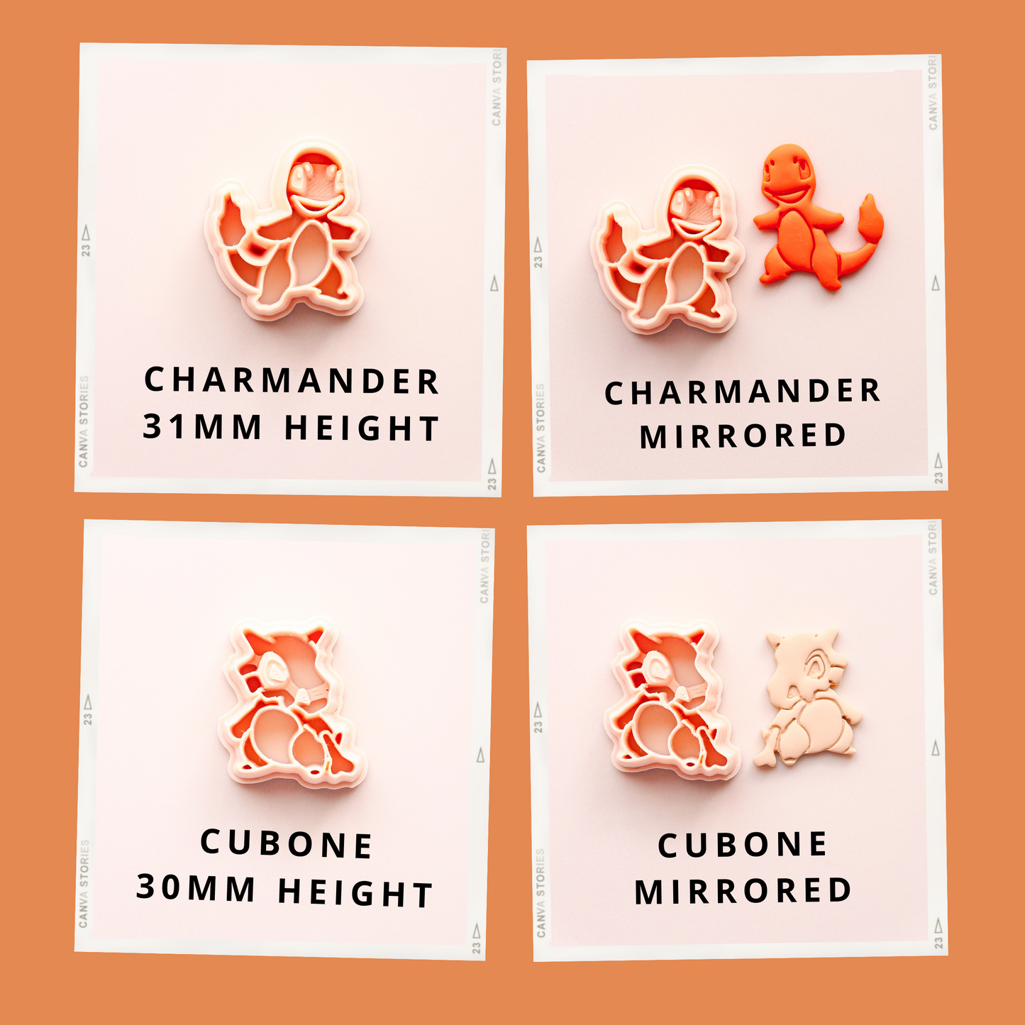 Pokemon polymer clay cutters