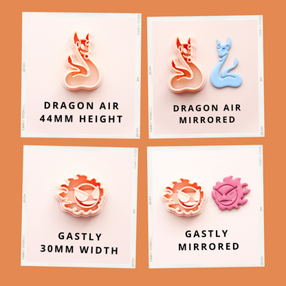 Pokemon polymer clay cutters