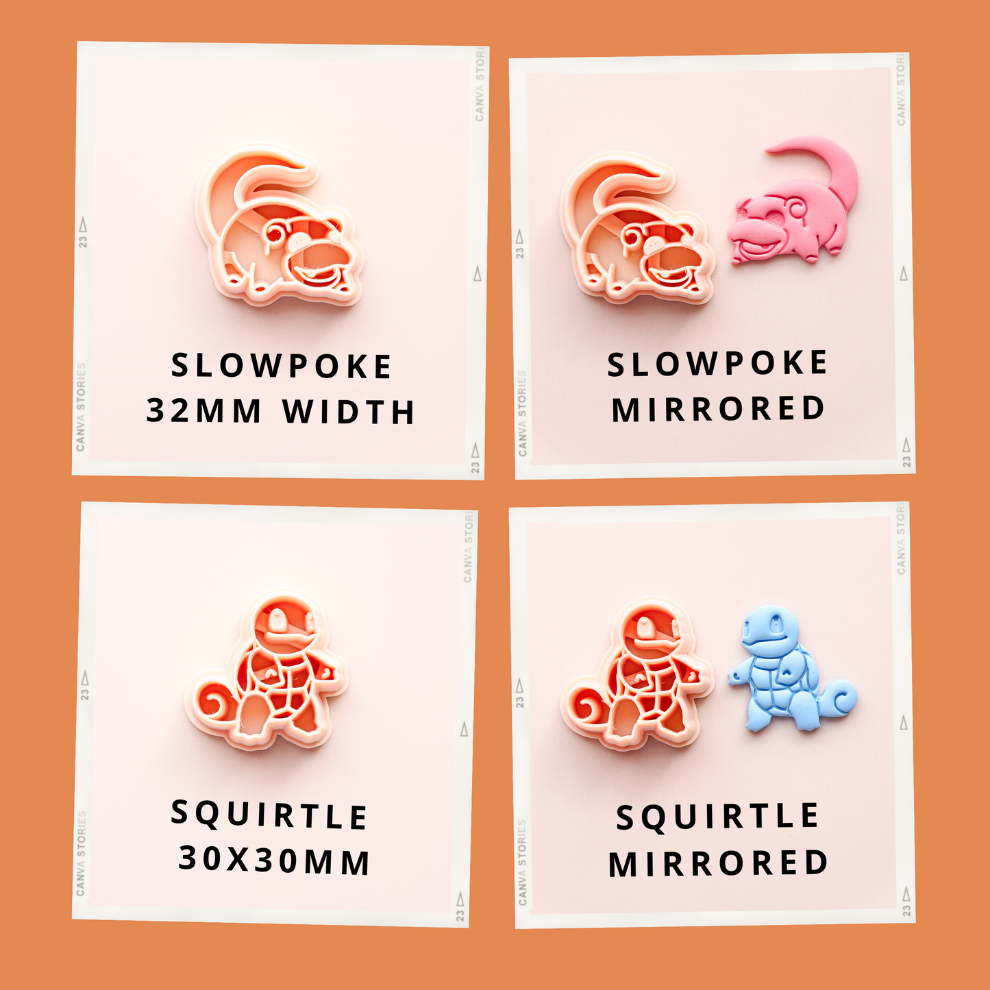 Pokemon polymer clay cutters