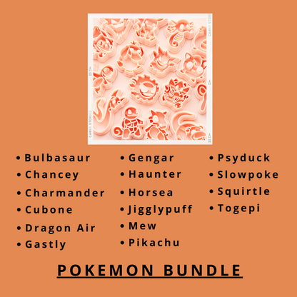 Pokemon polymer clay cutters