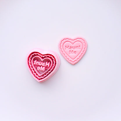 Valentine's polymer clay cutters in collaboration Eviltwin Clay Co