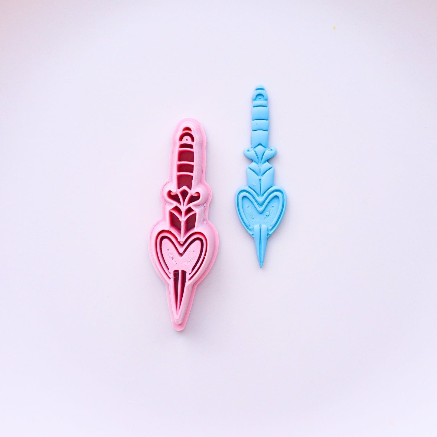 Valentine's polymer clay cutters in collaboration Eviltwin Clay Co