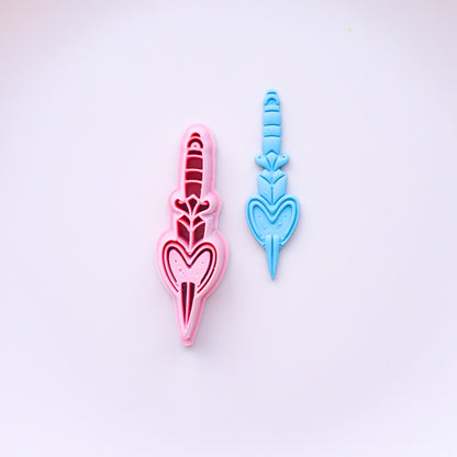 Valentine's polymer clay cutters in collaboration Eviltwin Clay Co