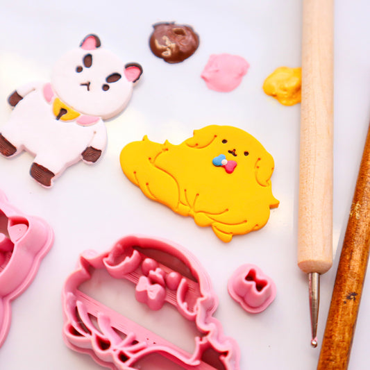 Puppy Cat and Sticky Inspired polymer clay cutters