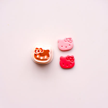 Kitty character polymer clay cutter