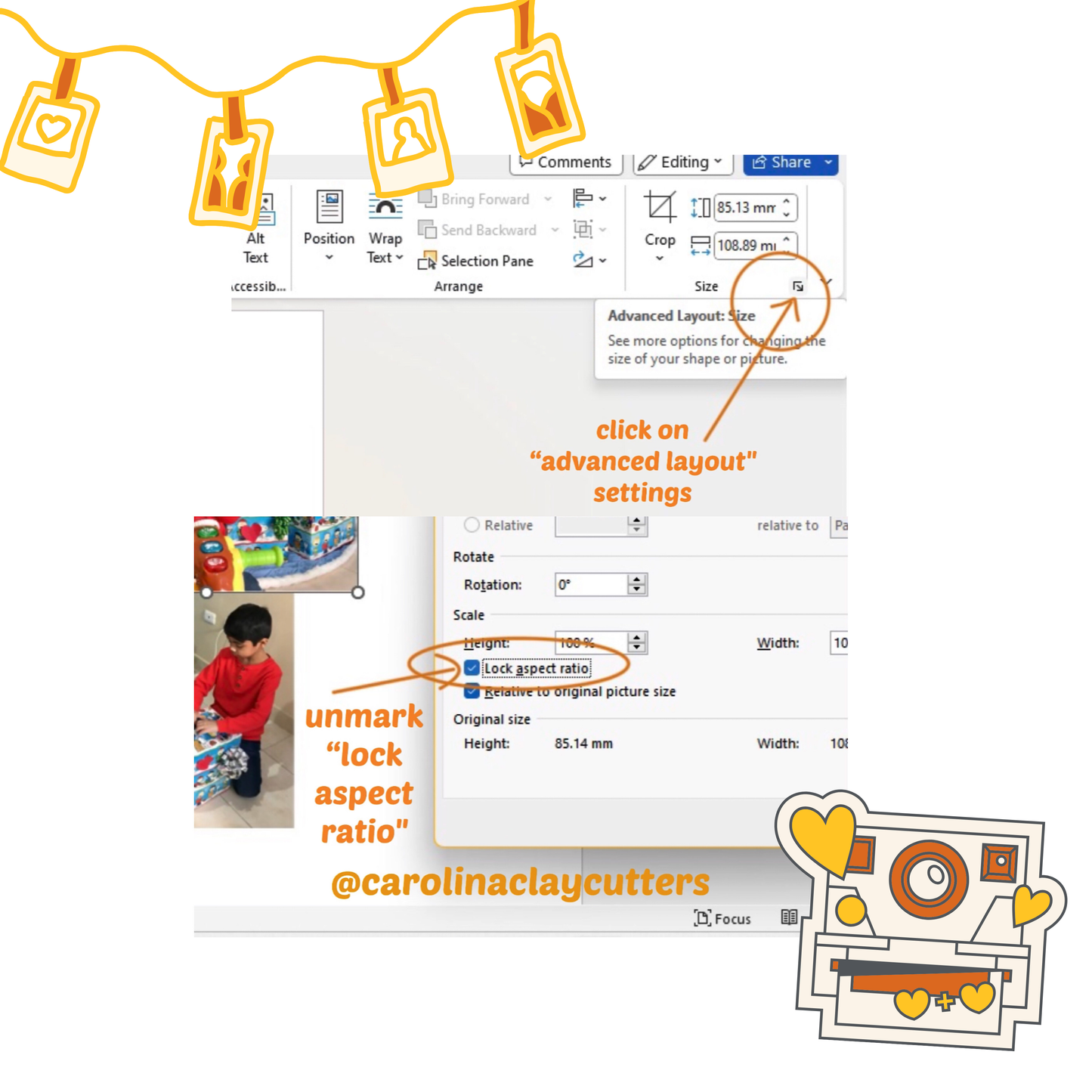 Polaroid Frame Clay Cutter, Polaroid photo cutter, Polaroid Earrings, Polymer Clay Earrings