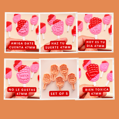 Vero Paleta Polymer Clay Cutter, Manita paleta clay cutter, Lollipop clay cutter