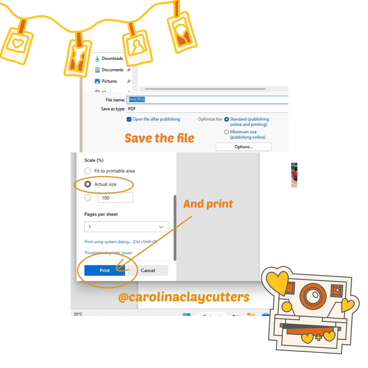 Polaroid Frame Clay Cutter, Polaroid photo cutter, Polaroid Earrings, Polymer Clay Earrings