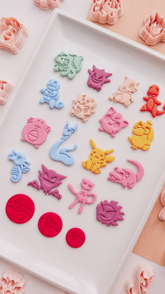 Pokemon polymer clay cutters