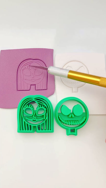 Sally and Jack Polymer Clay Cutters