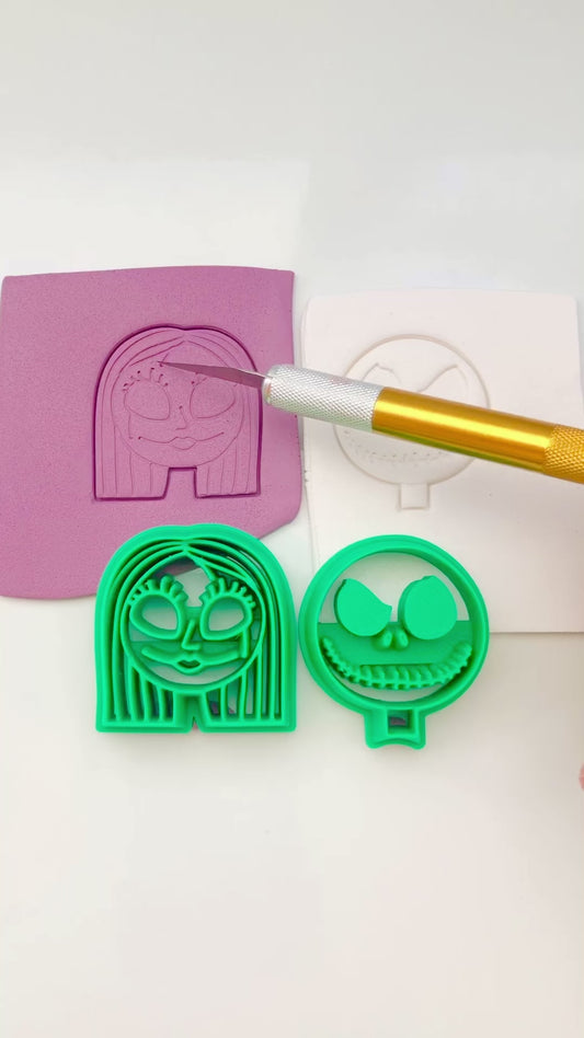 Sally and Jack Polymer Clay Cutters